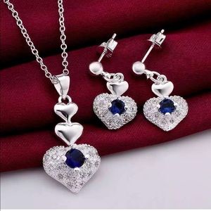 Adorable Silver Set Necklace & Earrings stamp .925